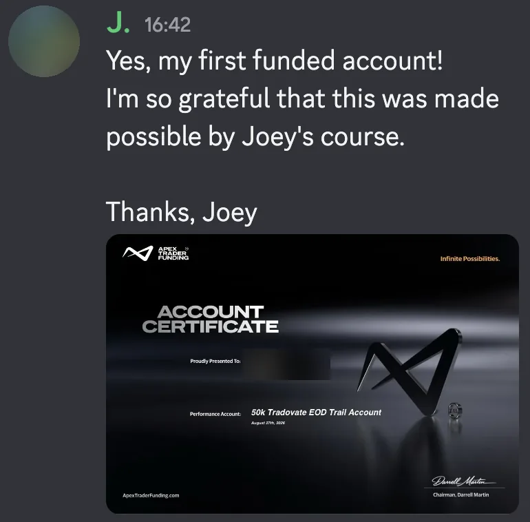A member's message in the community